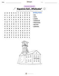 Podgląd drukowalnego arkusza ćwiczeń Kopalnia Soli „Wieliczka”