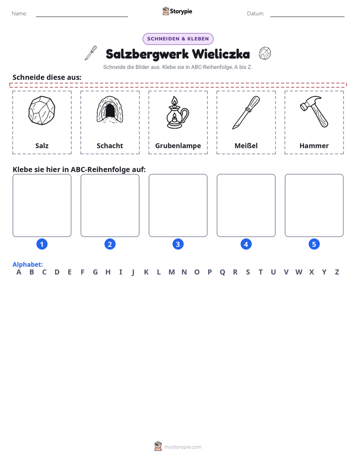Schneiden & Einfügen Alphabet