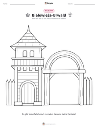 Białowieża-Urwald druckbare Arbeitsblatt Vorschau