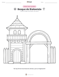 Vista previa de la hoja de trabajo imprimible de Bosque de Białowieża