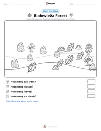 Białowieża Forest printable worksheet preview