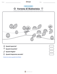Anteprima della scheda stampabile di Foresta di Białowieża