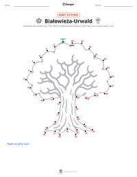 Białowieża-Urwald druckbare Arbeitsblatt Vorschau