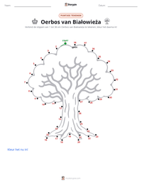 Oerbos van Białowieża afdrukbare werkblad voorbeeld