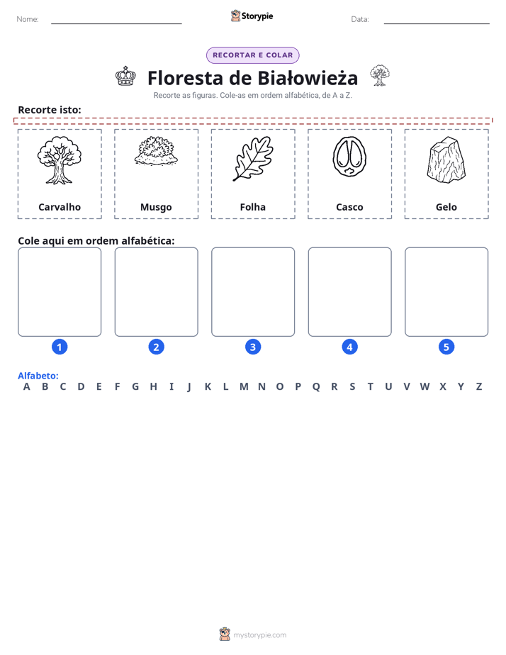 Recortar & Colar Alfabeto
