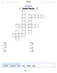 Delta Works printable worksheet preview