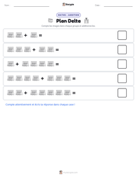 Aperçu de la feuille de travail imprimable Plan Delta