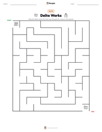 Delta Works printable worksheet preview