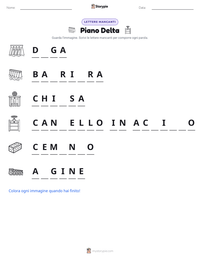 Anteprima della scheda stampabile di Piano Delta