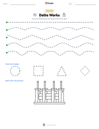 Delta Works printable worksheet preview