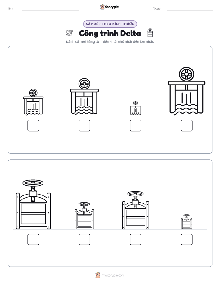Thứ Tự Kích Thước