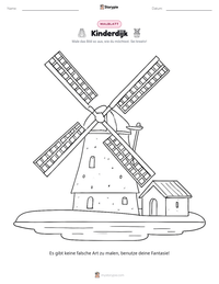 Kinderdijk druckbare Arbeitsblatt Vorschau