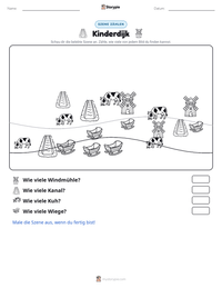 Kinderdijk druckbare Arbeitsblatt Vorschau