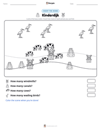 Kinderdijk printable worksheet preview