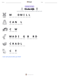 Kinderdijk printable worksheet preview
