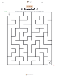 Aperçu de la feuille de travail imprimable Keukenhof