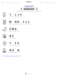 Keukenhof printable worksheet preview
