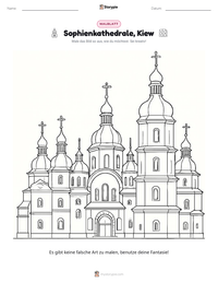 Sophienkathedrale, Kiew druckbare Arbeitsblatt Vorschau