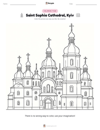 Saint Sophia Cathedral, Kyiv printable worksheet preview