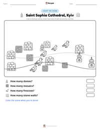 Saint Sophia Cathedral, Kyiv printable worksheet preview