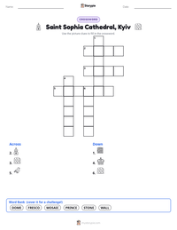 Saint Sophia Cathedral, Kyiv printable worksheet preview