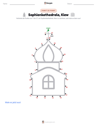 Sophienkathedrale, Kiew druckbare Arbeitsblatt Vorschau