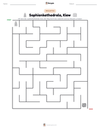 Sophienkathedrale, Kiew druckbare Arbeitsblatt Vorschau