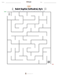 Saint Sophia Cathedral, Kyiv printable worksheet preview