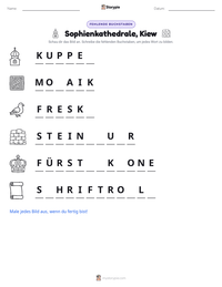 Sophienkathedrale, Kiew druckbare Arbeitsblatt Vorschau