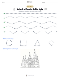Prabaca lembar kerja cetak Katedral Santa Sofia, Kyiv