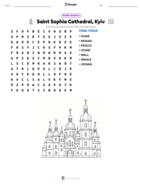 Saint Sophia Cathedral, Kyiv printable worksheet preview