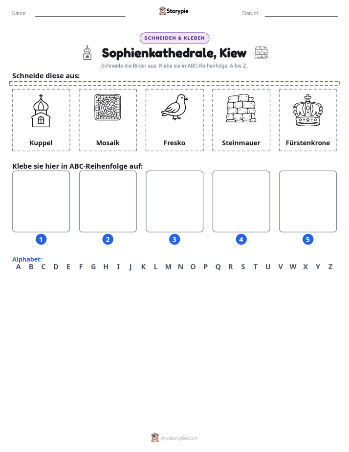 Schneiden & Einfügen Alphabet