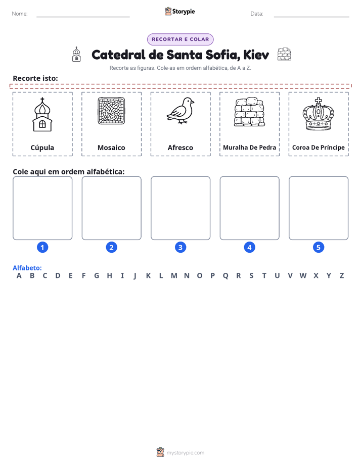 Recortar & Colar Alfabeto