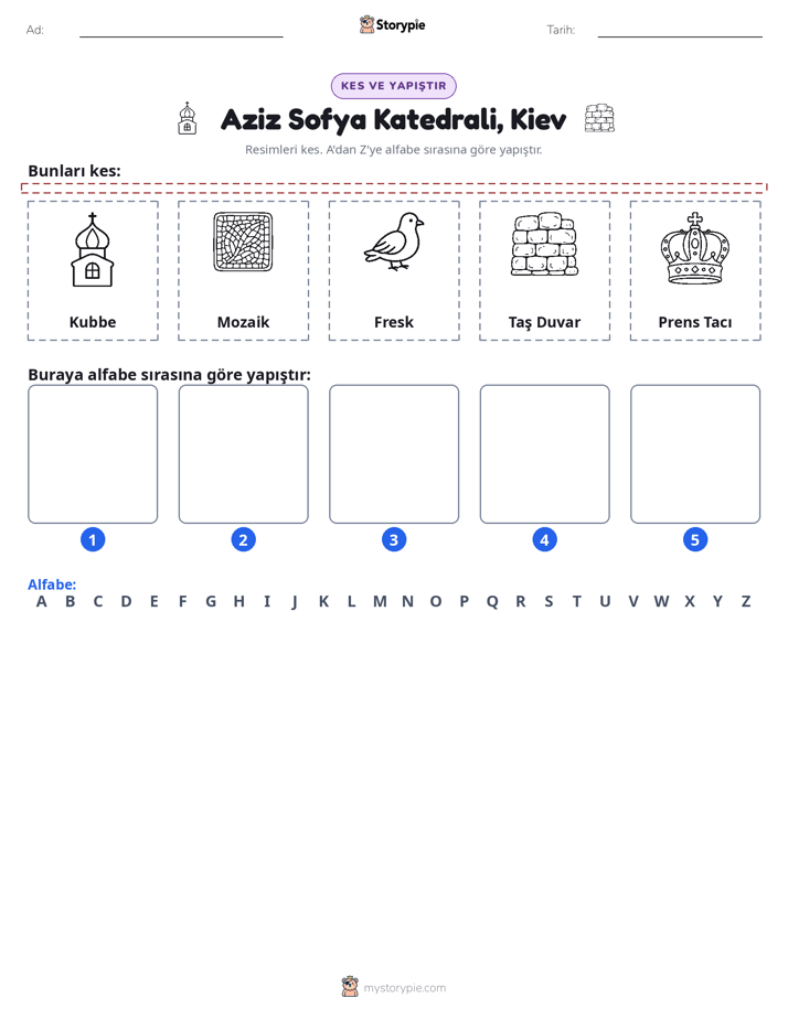 Kes & Yapıştır Alfabe