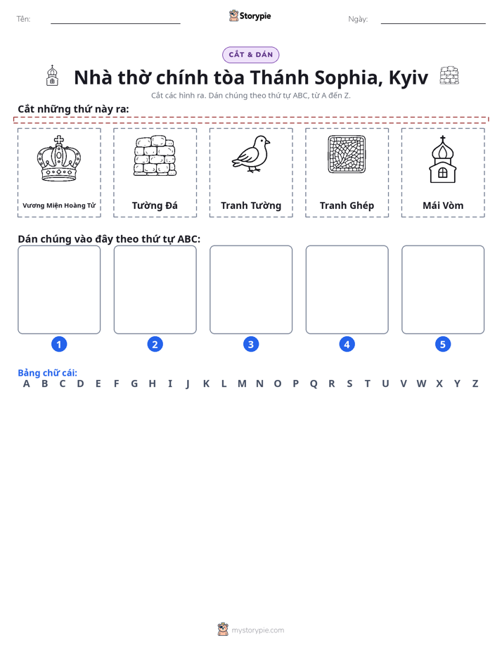 Cắt & Dán Chữ Cái