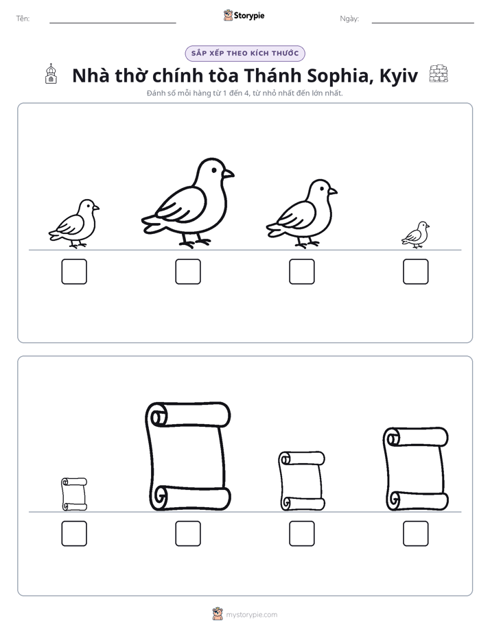 Thứ Tự Kích Thước