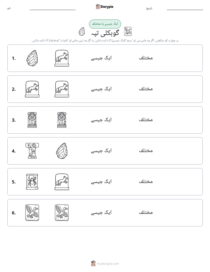 ایک جیسا یا مختلف