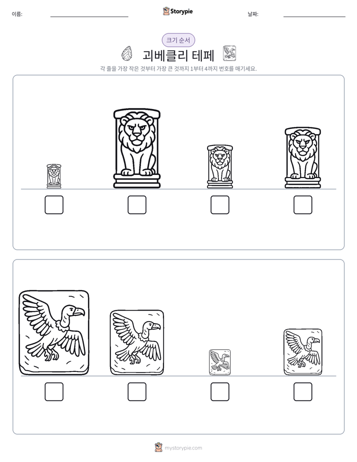 크기 순서