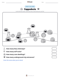 Cappadocia printable worksheet preview