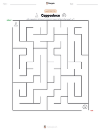 Aperçu de la feuille de travail imprimable Cappadoce