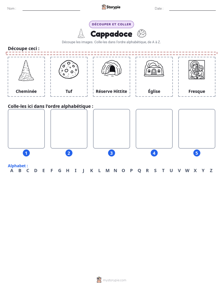 Découper & Coller l'Alphabet
