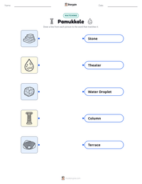 Pamukkale printable worksheet preview