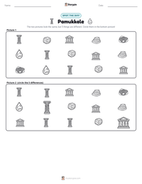 Pamukkale printable worksheet preview