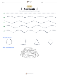 Pamukkale printable worksheet preview