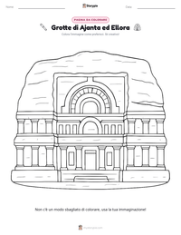 Anteprima della scheda stampabile di Grotte di Ajanta ed Ellora