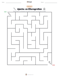 Ajanta- en Elloragrotten afdrukbare werkblad voorbeeld