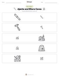 Ajanta and Ellora Caves printable worksheet preview