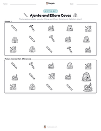 Ajanta and Ellora Caves printable worksheet preview