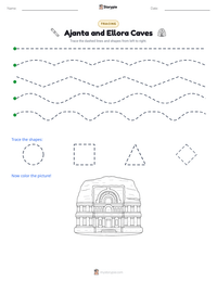 Ajanta and Ellora Caves printable worksheet preview