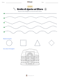 Anteprima della scheda stampabile di Grotte di Ajanta ed Ellora